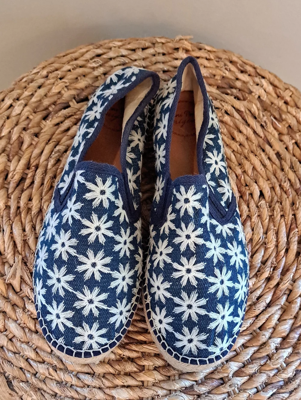 Toni Pons Origens Womens Floral Print Denim Vacation Eapadrille Loafers 38/7.5